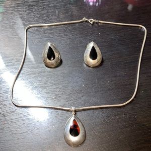 Tigers eye sterling set